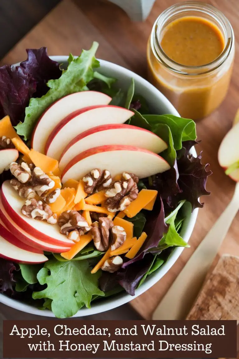 Apple, Cheddar, and Walnut Salad with Honey Mustard Dressing – RecipeIneed