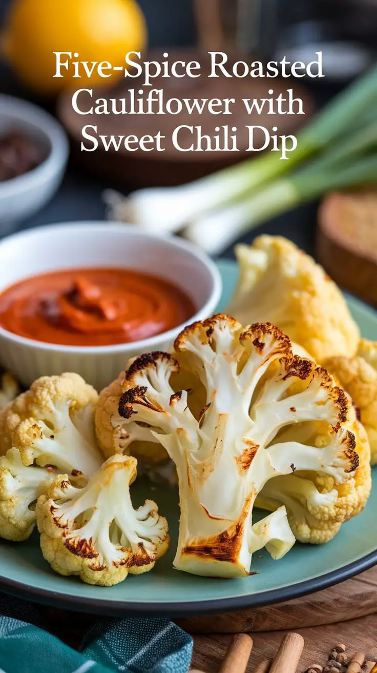 Five-Spice Roasted Cauliflower with Sweet Chili Dip – RecipeIneed