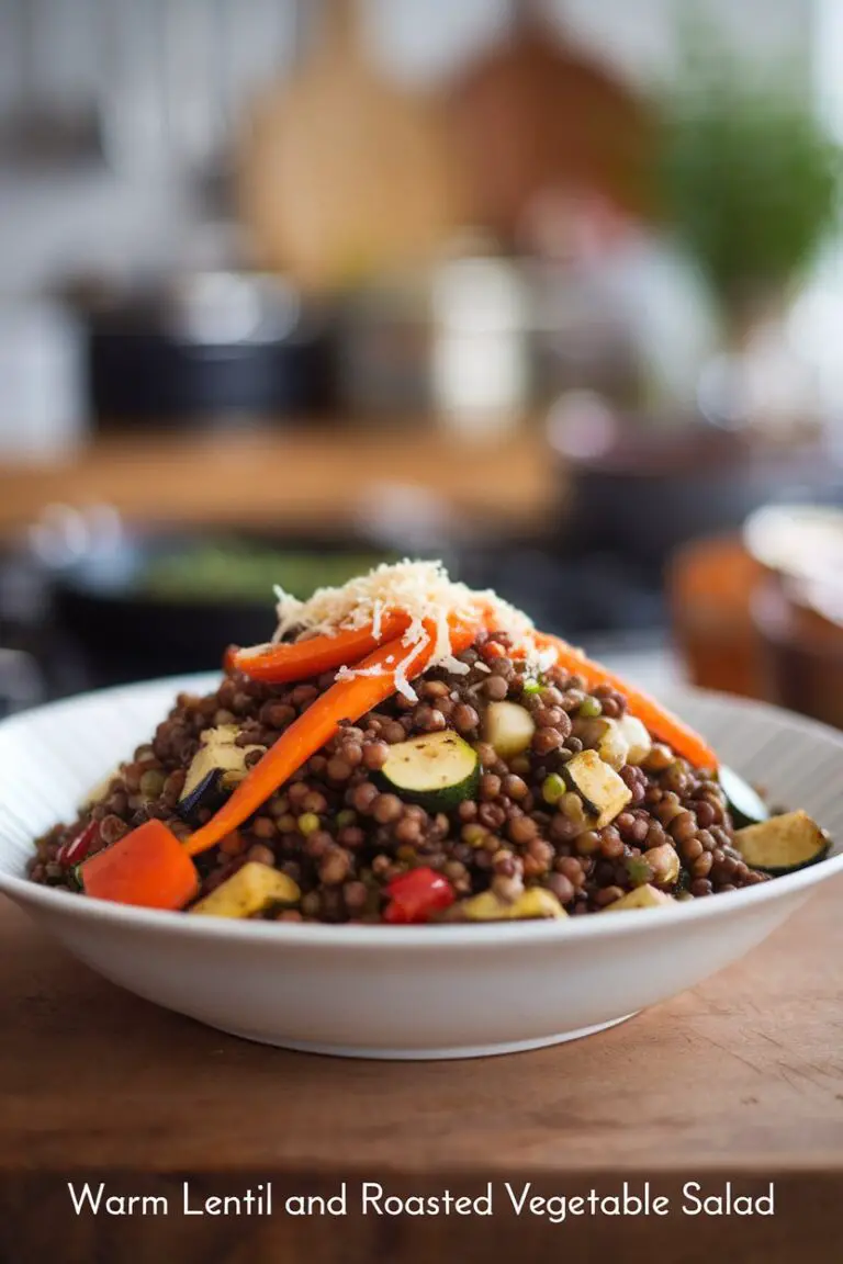 Warm Lentil and Roasted Vegetable Salad – RecipeIneed