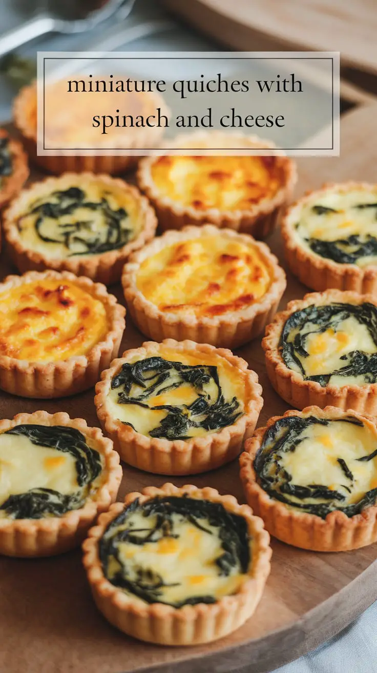 Miniature Quiches with Spinach and Cheese – RecipeIneed