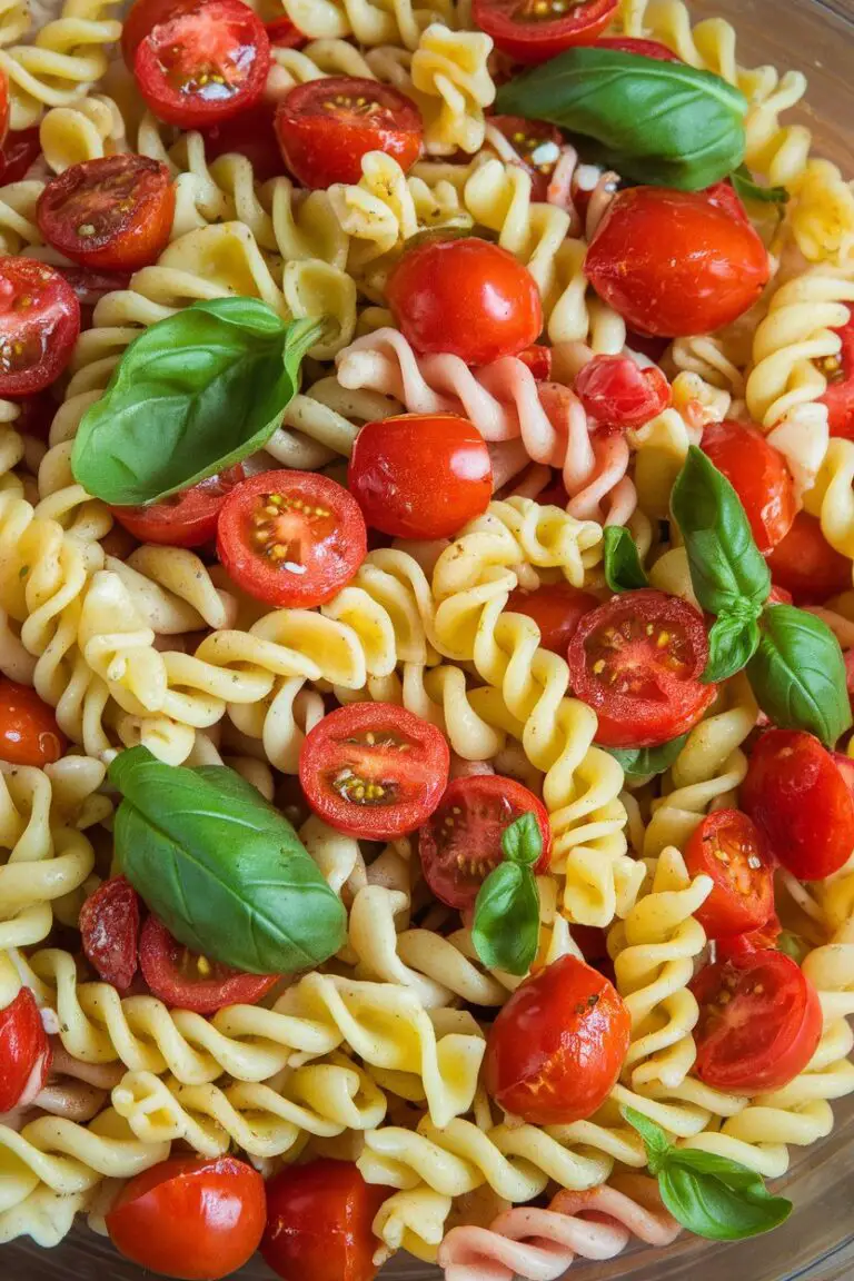 Gemelli Pasta Salad with Cherry Tomatoes and Basil – RecipeIneed