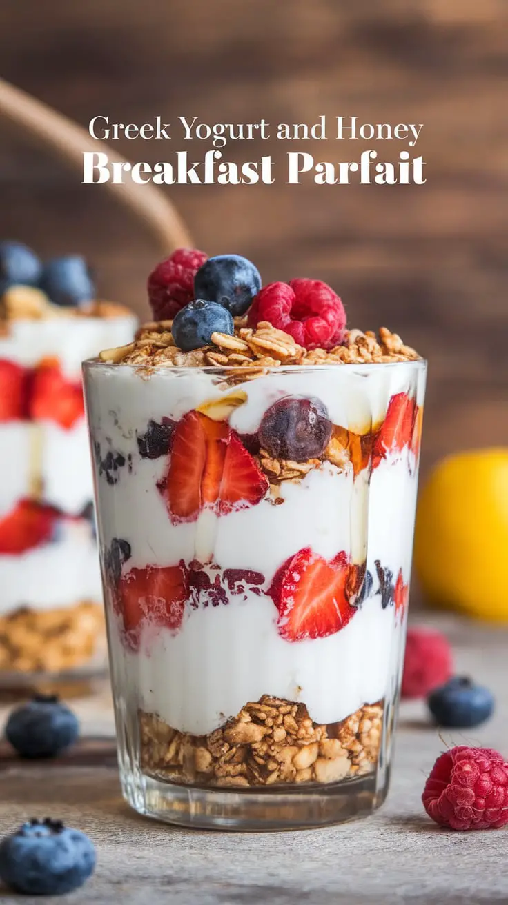 Greek Yogurt and Honey Breakfast Parfait – RecipeIneed