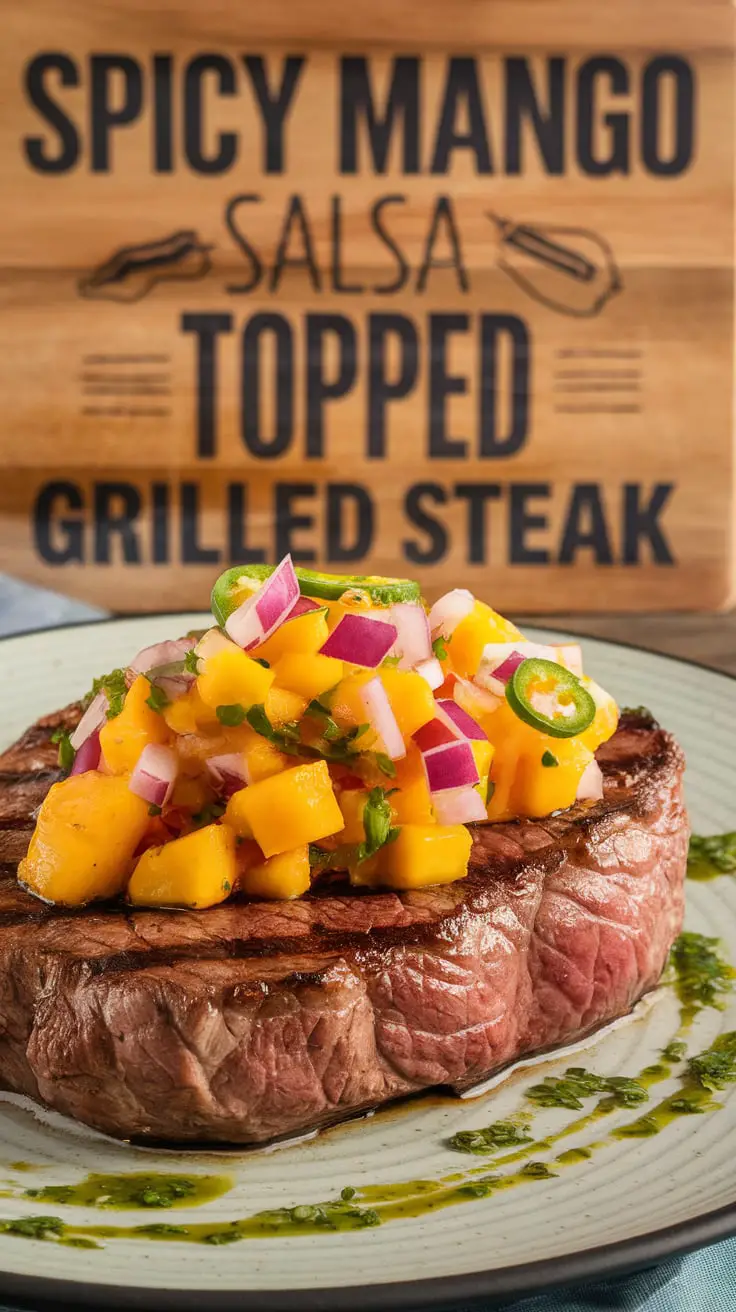 Spicy Mango Salsa Topped Grilled Steak – RecipeIneed