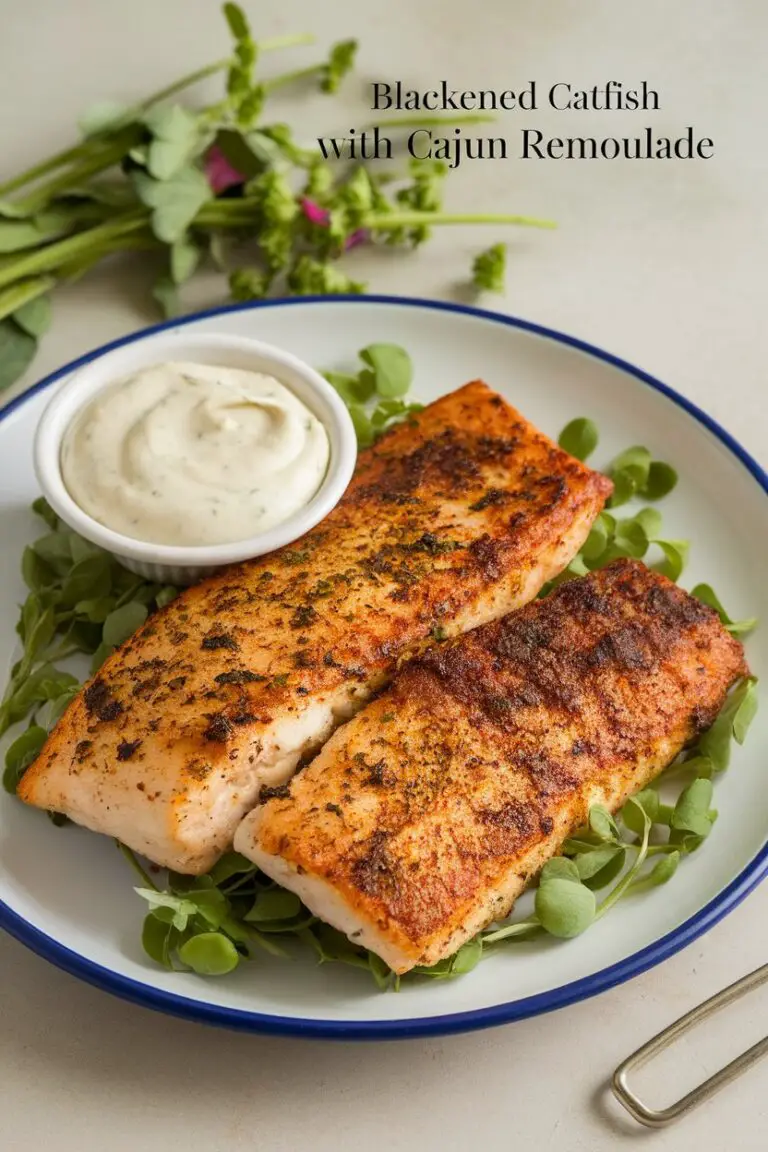 Blackened Catfish with Cajun Remoulade – RecipeIneed