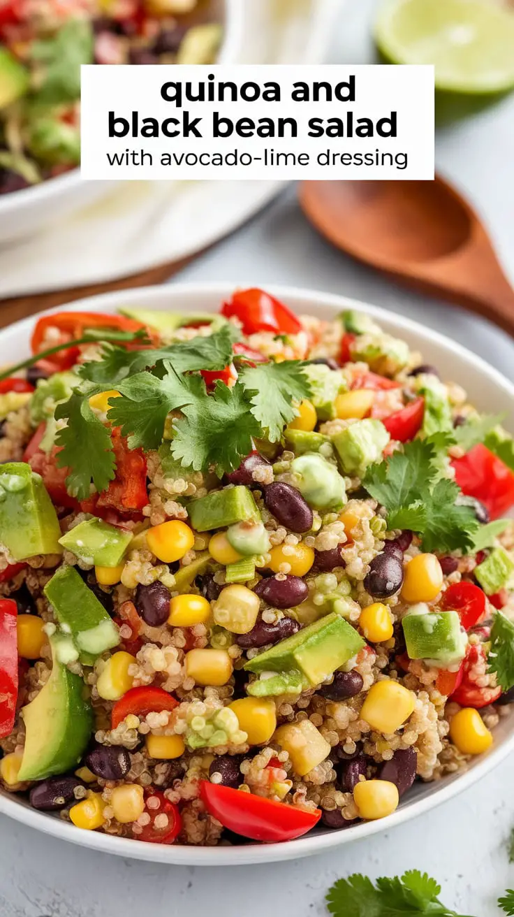 Quinoa and Black Bean Salad with Avocado-Lime Dressing – RecipeIneed