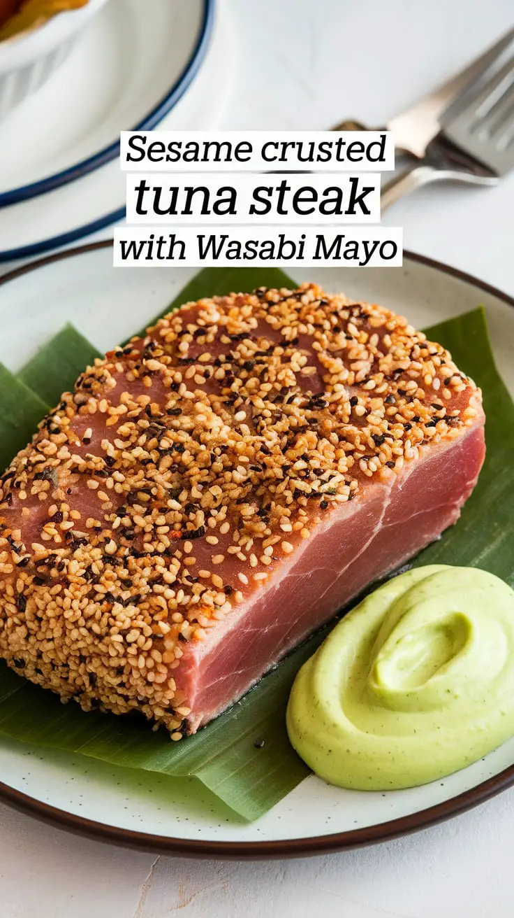 Sesame Crusted Tuna Steak with Wasabi Mayo – RecipeIneed