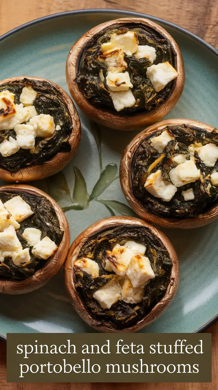 Spinach and Feta Stuffed Portobello Mushrooms – RecipeIneed