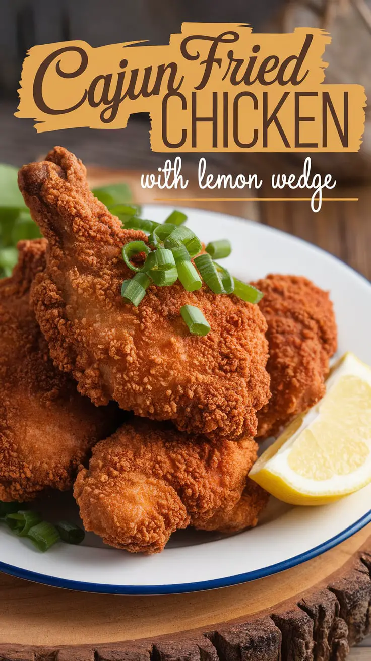 Cajun Fried Chicken with Lemon Wedge – RecipeIneed