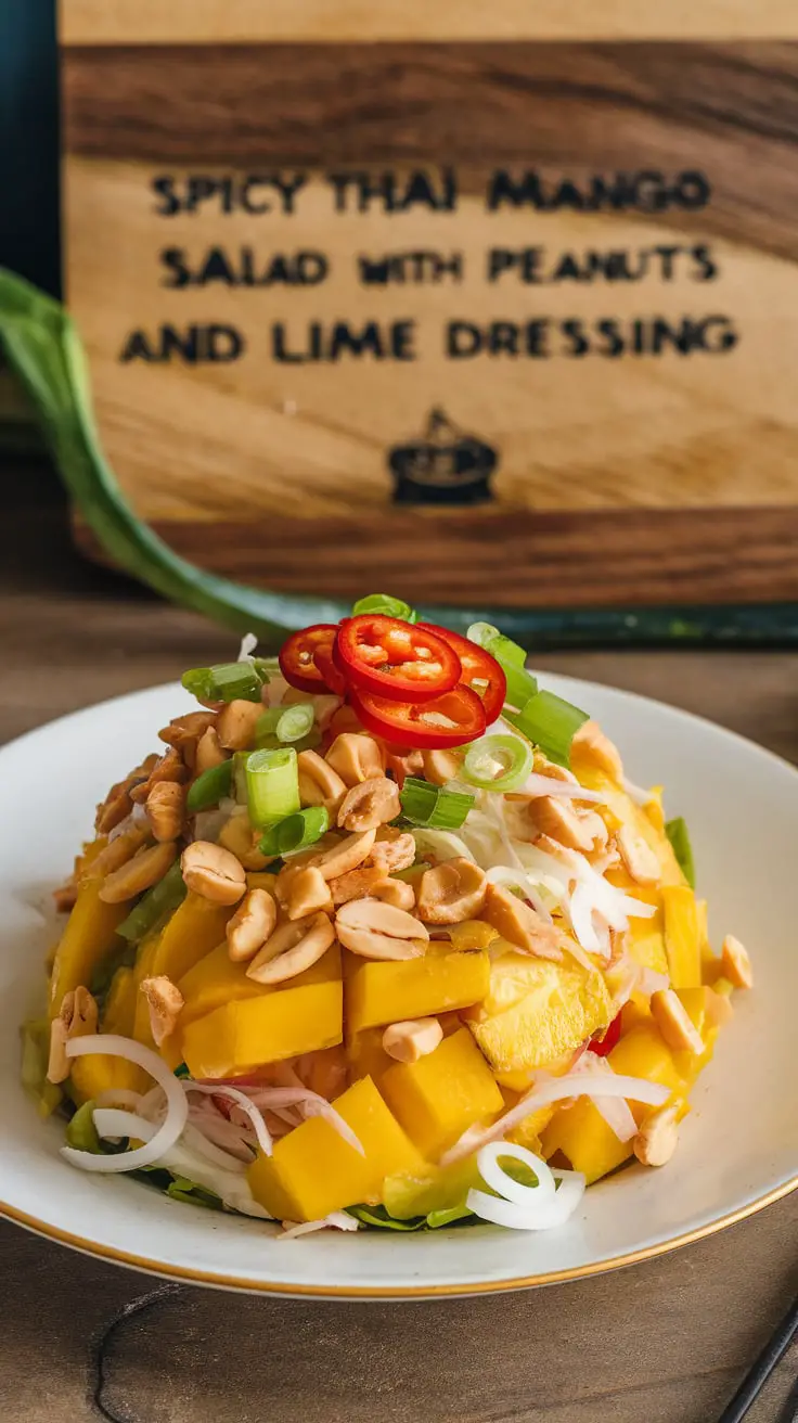 Spicy Thai Mango Salad with Peanuts and Lime Dressing – RecipeIneed