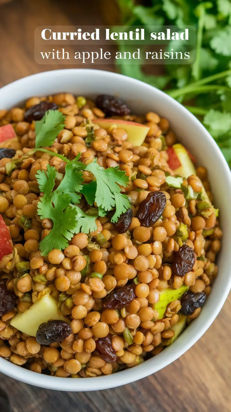 Curried Lentil Salad with Apple and Raisins – RecipeIneed